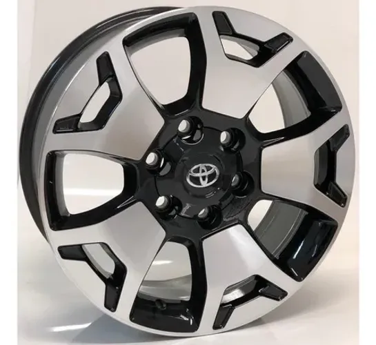 Rodas Toyota Hilux Srx Diamond Aro 18 (jogo) + Bicos Cor Preto Com Diamantado