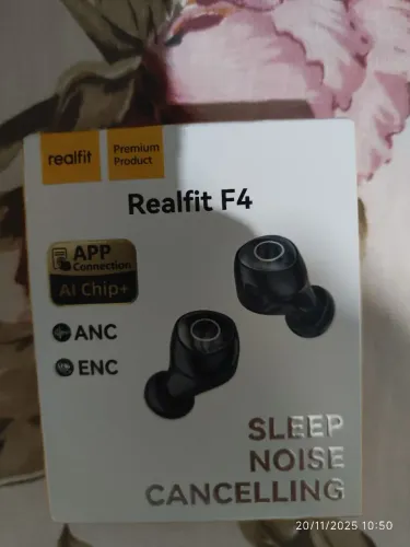 Fone Bluetooth Realfit F4 Novo Suporte a APP com Redução de Ruido