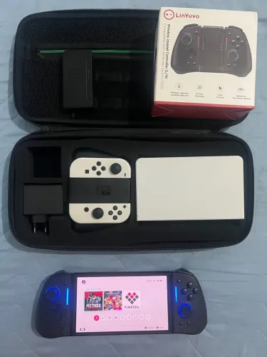 Nintendo Switch Oled desbloqueado 512GB + Acessórios - Perfeito para Gamers!