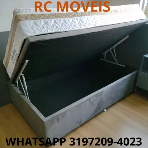 Cama Box Baú Solteiro 88x1,88 - Blindada e Reforçada