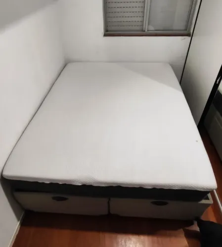 CAMA BOX BAÚ + COLCHÃO EMMA HYBRID LITE - 2 meses de uso