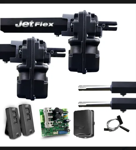 Kit Motor Portão Pivotante Custom Jet Flex Duplo Ppa rápido 3 segundos 