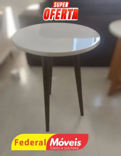 Mesa de Canto Redonda Nova - Estilo e Funcionalidade no Seu Ambiente!