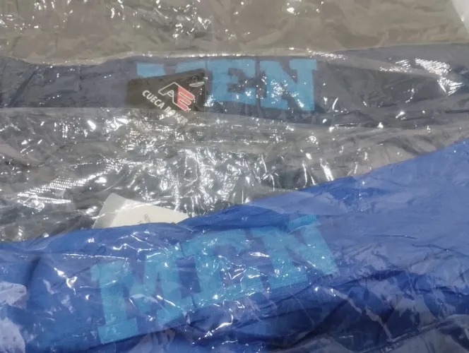 Cueca Boxer Azul com Detalhes em Azul Claro