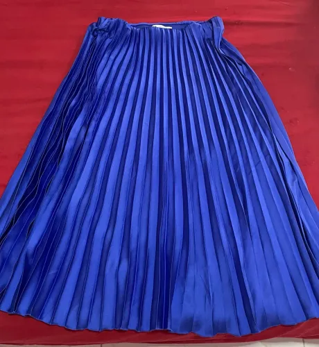 Saia Azul Plissada Zara