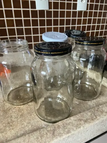 Potes de Vidro com Tampa - Ideal para Conservar Alimentos