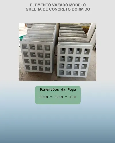 Cobogós antes chuva 39x39x7 feito de concreto durmido não é prensado 
