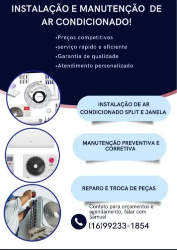 Instalações e manutenção em ar condicionado