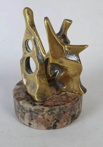 Escultura Em Bronze - 3 Peças