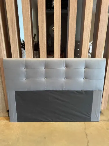 Cabeceira Cama Queen Cinza