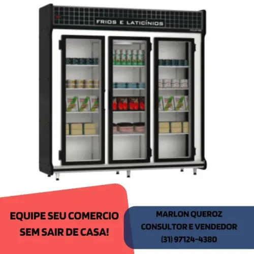 Refrigerador Auto Serviço 3 Portas Polo Frio 127/220v Novo