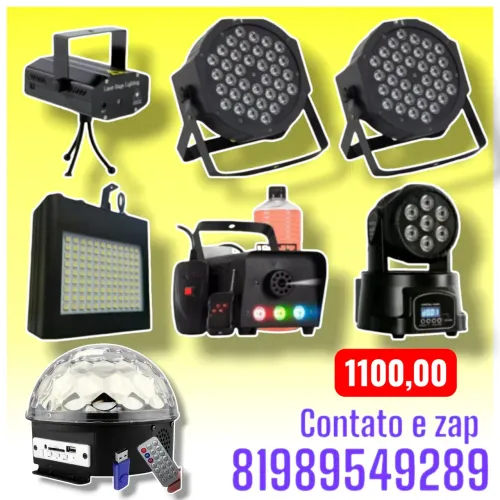 Kit DJ para festas e eventos  iluminação completa 