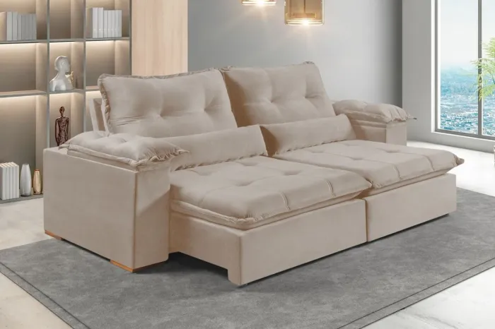 SOFÁ RETRÁTIL RECLINÁVEL SUPER ELEGANTE SURPREENDA-SE!! 717TT5