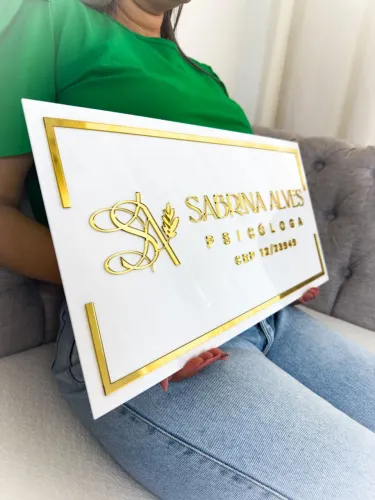  Placa Personalizada para Porta - Acrílico de Alta Qualidade
