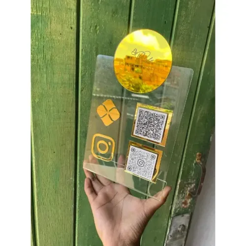 Plaquinha Qrcode Personalizada em Acrílico