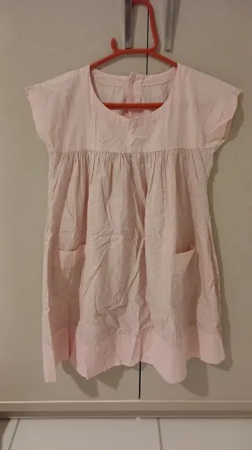 Vestido infantil rosa com bolinhas - tamanho 10
