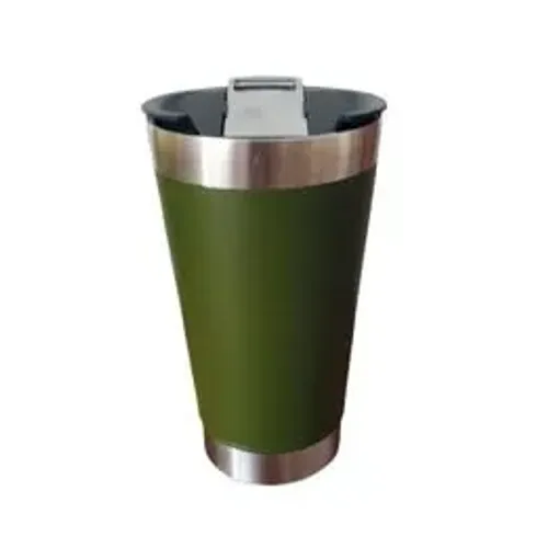 Copo Térmico Cerveja Chopp Café Com Tampa Abridor Inox 473ml