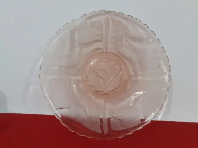 Prato para Bolo Floral Rosê