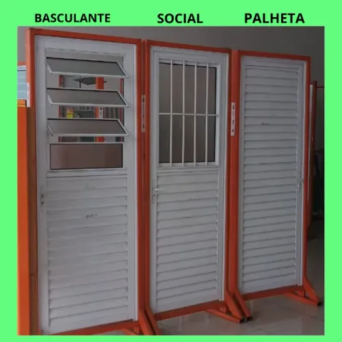 porta modelo tp branca de aluminio linha cod 25