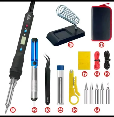 Ferro solda kit completo completo com bolsa