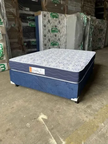 Cama Base Com Colchão D28- AZUL MARINHO