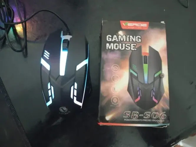 mouse rgb com fio pc notebook novo