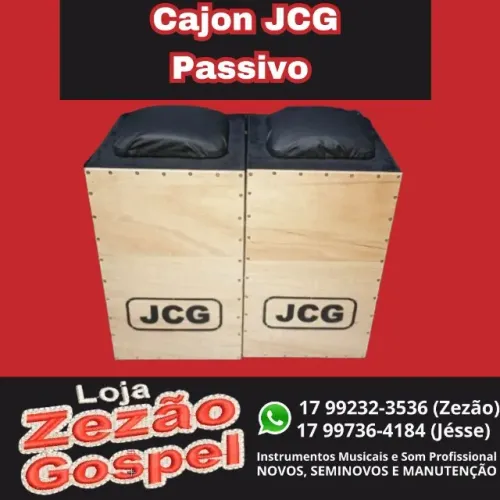 Cajón JCG Acústico - R$ 185 ou 12x R$ 17!