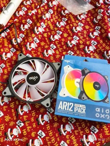 Ventoinha Aigo AR12 1-Pack ARGB 6 pinos.