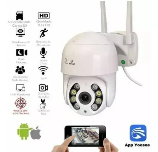 Câmera IP Externa 360 Wi-fi Smart Visão Noturna Full HD - Entrega das 9 até as 22hrs