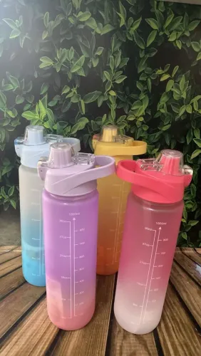 Garrafa Squeeze com Medidas - Cores Variadas - Unidade.
