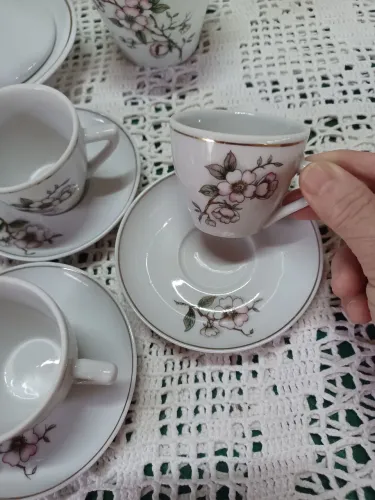 Jogo de café  porcelana pozzani 