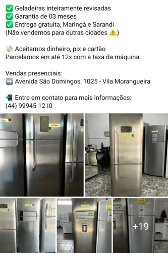 GELADEIRA USADA COM GARANTIA - Solicite fotos dos modelos 