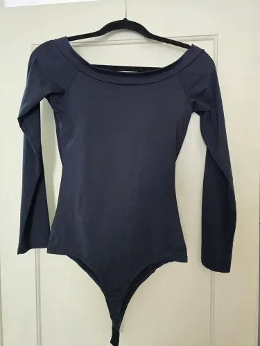 Body Lycra Manga longa Ombro a Ombro Gola Canoa