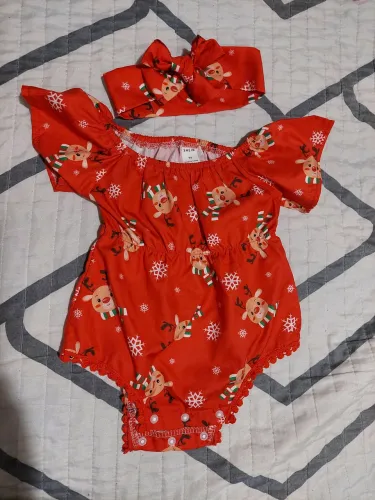 Body Natalino com Faixa - Shein 6-9m/74cm