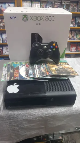 XBOX 360 DESBL LTU + 03 JOGOS. GARANTIA PARCELO 12X. LOJA.