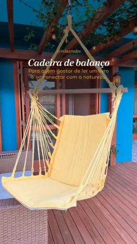 Cadeira Rede Aconchegante - Ideal para Varanda, Camping, Quintal