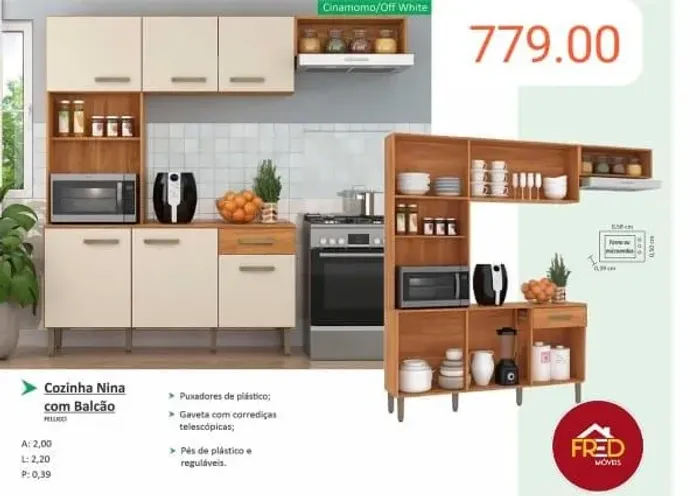 Armário de cozinha completo , entrega e monta