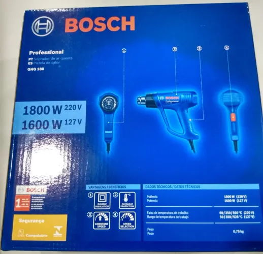 Soprador Térmico Bosch GHG 180 Professional Bivolt