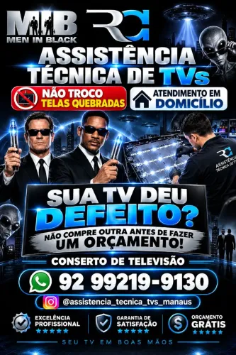 ASSISTÊNCIA TÉCNICA TVS LG, SAMSUNG, AOC, TCL, ENTRE OUTRAS MARCAS