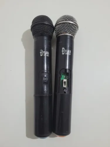 Par De Microfones Sem Fio Dylan Dw-602 UHF (Apenas Os Bastões)