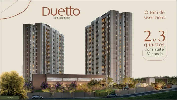 Duetto: Condominio completo no Santa Terezinha Apartamentos de 2 e 3 quartos com suíte.