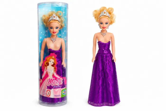Boneca Mary Princesa com Coroa e Vestido - Novo