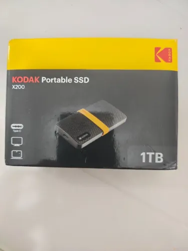 (NOVO) SSD portátil Kodak X200 de 1 TB | USB-C | 500 MB/s | 450 MB/s