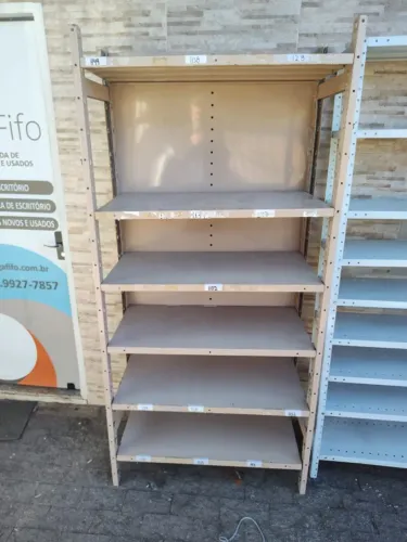 Prateleira de Aço Reforçada 3 reforços - Bandejas ajustável Encaixadas