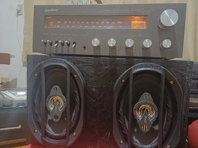 Receiver Gradiente s95 raridade tudo funcionando perfeitamente Entradas saídas +caixa som 