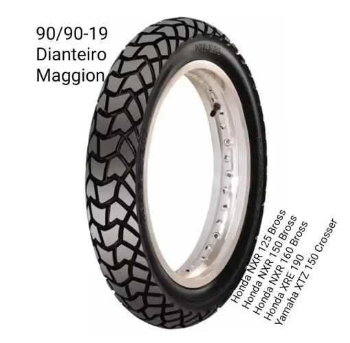 Pneu Bros Maggion 90/90-19 Dianteiro uso com CÂMARA (DINHEIRO, CARTÃO E PIX).