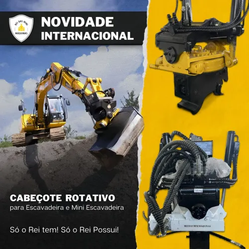 Cabeçote Rotativo Mini escavadeira 2.5 a 3 Toneladas