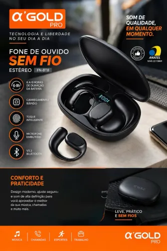 Fone de Ouvido de Condução Óssea 