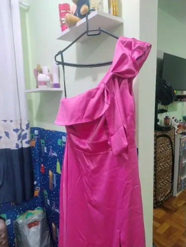 Vestido longo rosa