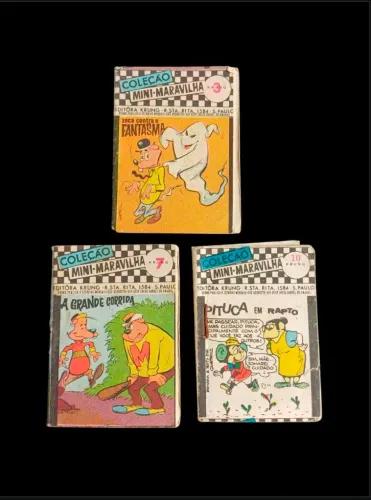 Raro Lote de 3 mini-gibis da Coleção Mini-Maravilha, década de 70